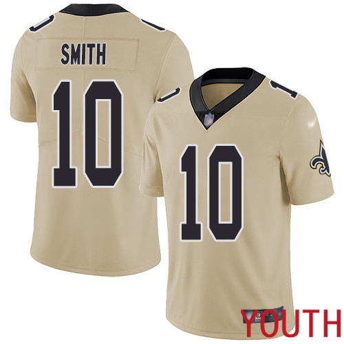 New Orleans Saints Limited Gold Youth Tre Quan Smith Jersey NFL Football 10 Inverted Legend Jersey